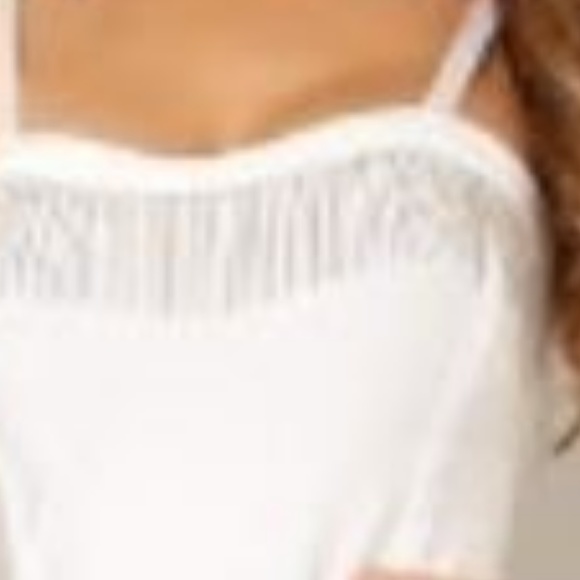 Fringe Embellished White Shoulder Bodycon Dress - Picture 6 of 6